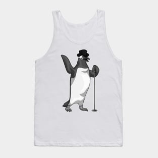 Penguin Singer Microphone Music Tank Top